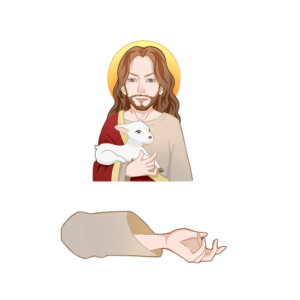 

Автомобильная наклейка на заднее стекло стеклоочистителя, наклейка с Иисусом, этикетка стеклоочистителя для овчарки, съемный декор для лев...