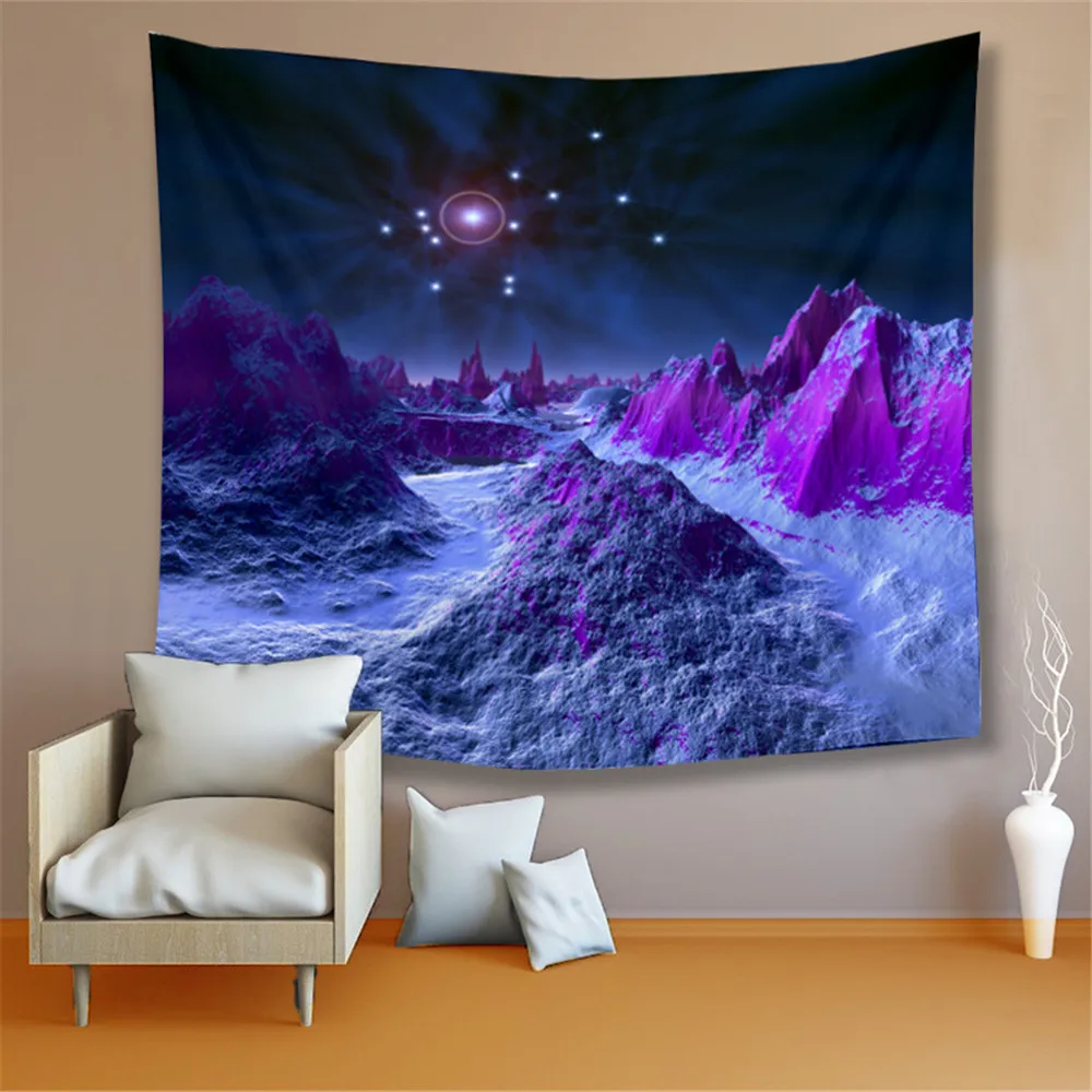 Красивый настенный гобелен с лунным небом украшения для дома звездная ночь