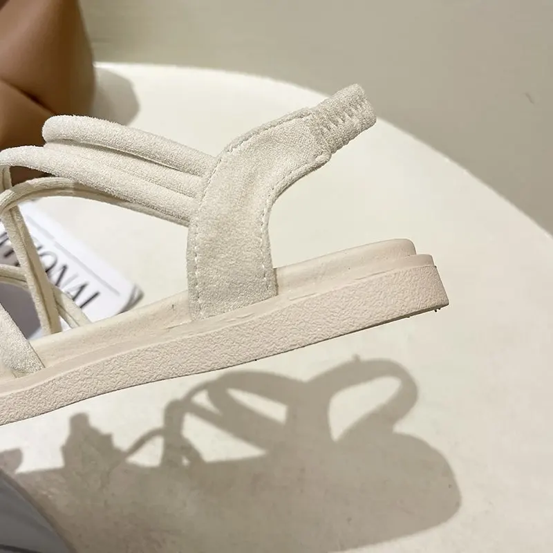 

2021 Women Elastic band Soft Comfortable Ladies Summer Sandals Summer Shoes Women Sandals Holiday Beach Flat with Sandals