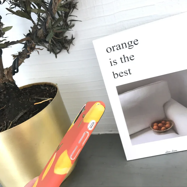 

South Korea Ins Fresh Lemon Mobile Phone Shell iPhone Xs Max Case Luxury iPhone 7 Plus Phone Case iPhone X Case