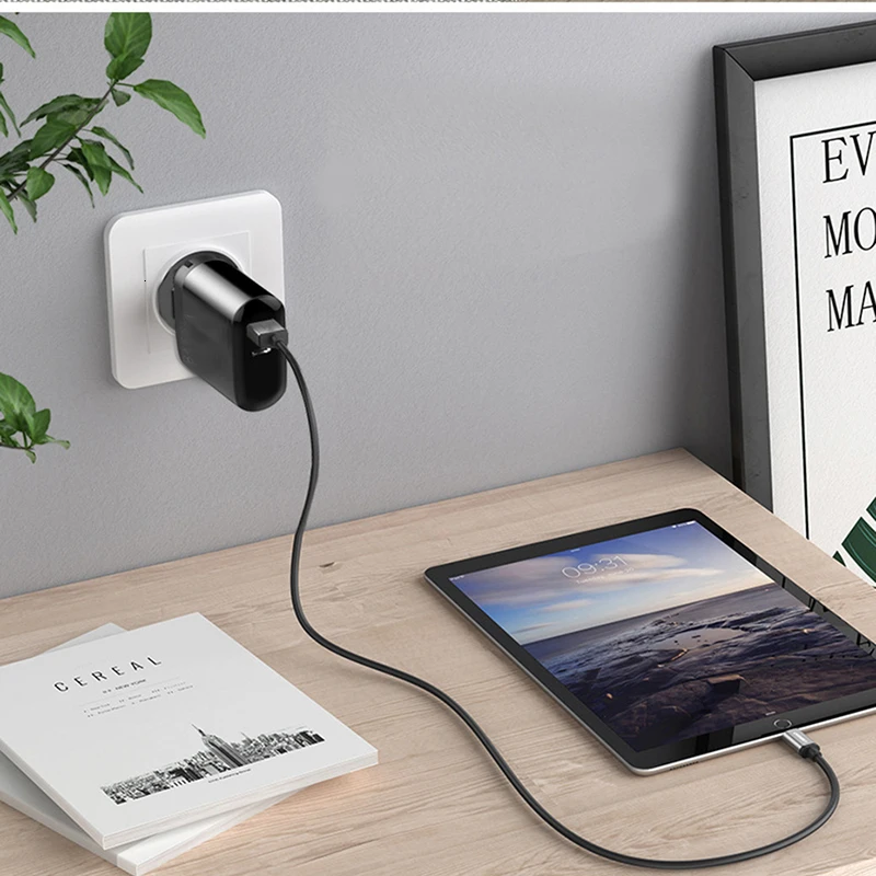 

Vogek Quick Charge 3.0 QC PD Charger 18W QC3.0 USB Type C Fast Charger for iPhone 11 X Xs 8 Xiaomi Phone PD Charger LED Display