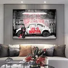 Уличный граффити Художественная печать картины на холсте плакат печать букв жизнь красивые настенные картины для гостиной домашний декор