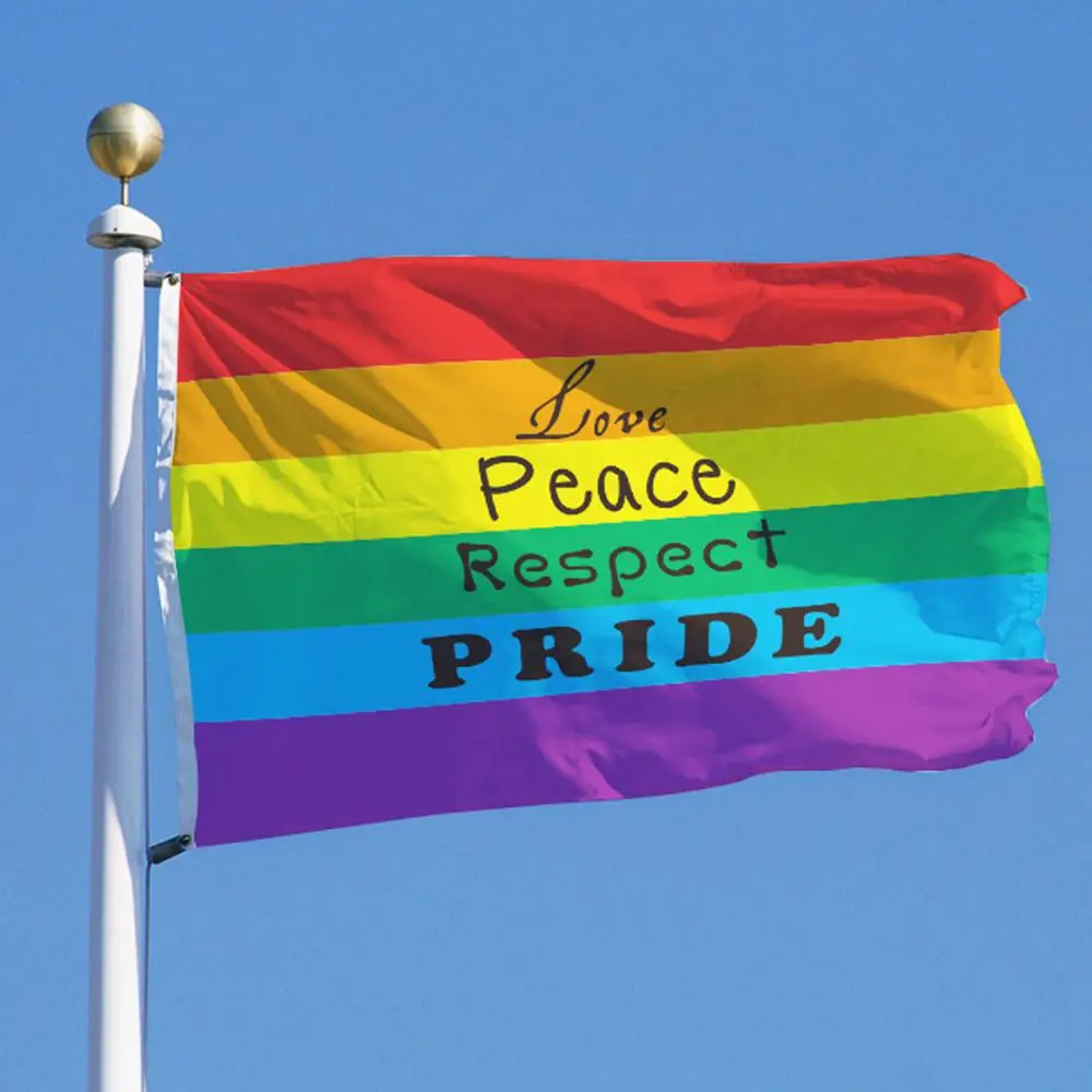 Радуга гей Разноцветный флаг для геев лесбиянок 5x3 фута/150x90 см | Дом и сад