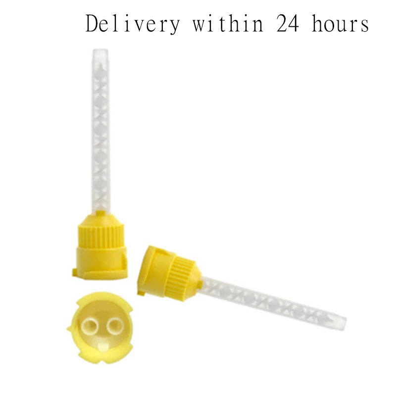 50x Dental Impression Tip Temporary 1: 1 Silicone Rubber 50X Yellow Tips | Дом и сад
