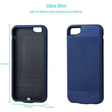 For iPhone 7 8 iPone 7Plus/8Plus Battery Charge Case  External Power Bank Charging Cover stripe surface for i Phone 7 8 Battery