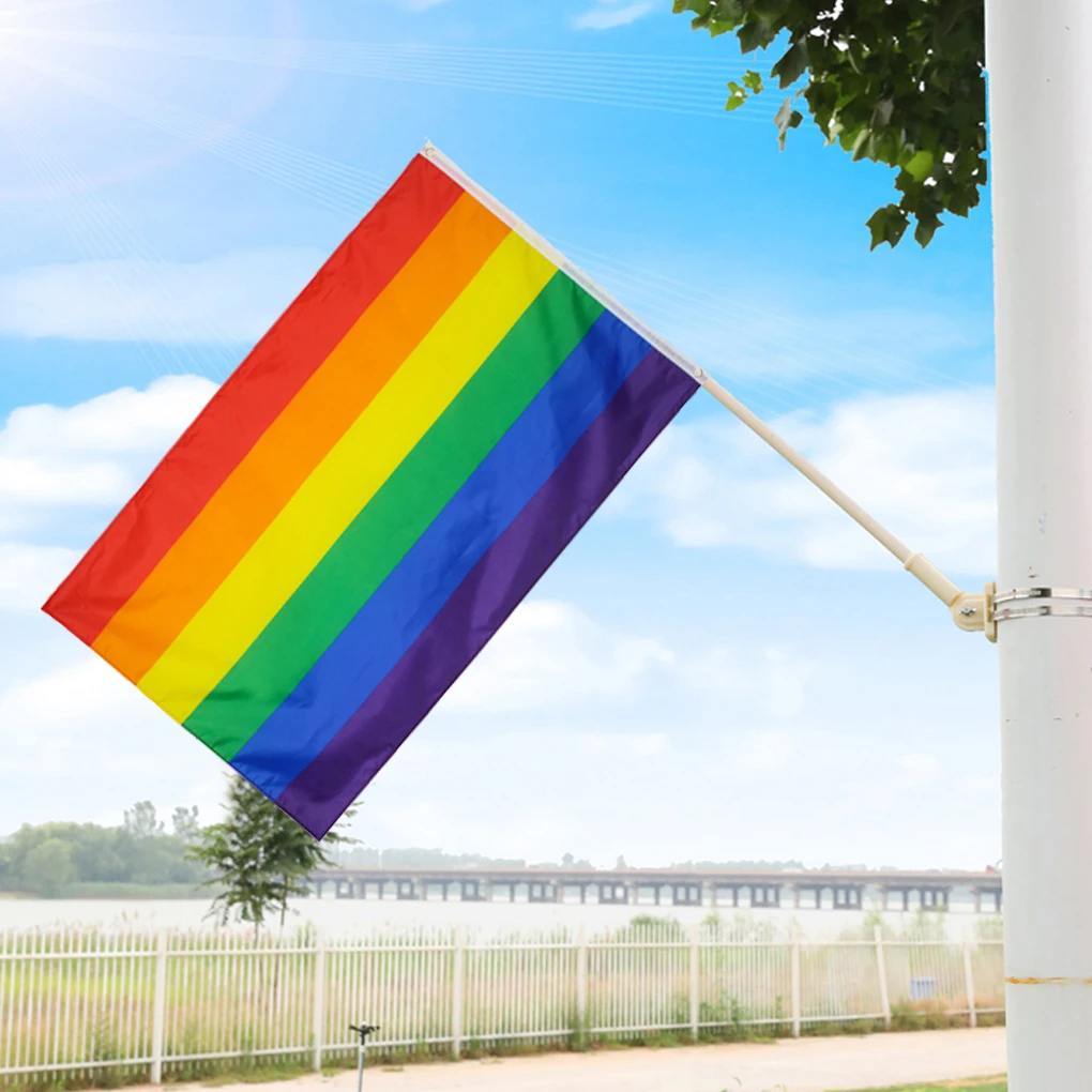 

Радужный Флаг ЛГБТ, 6 цветов, радужный флаг мира, флаг гордости ЛГБТ, флаг для лесбиянок, геев, флаги, домашний декор