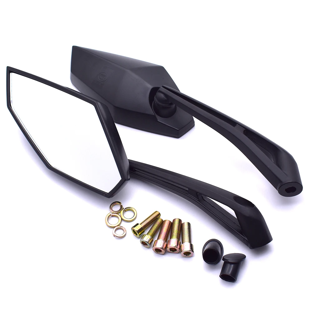 

Black Motorcycle Accessories Rear View Mirrors Universal Mirror 8mm 10mm For Yamaha MT-07 MT-09 For kawasaki Z800 Z750 for BMW