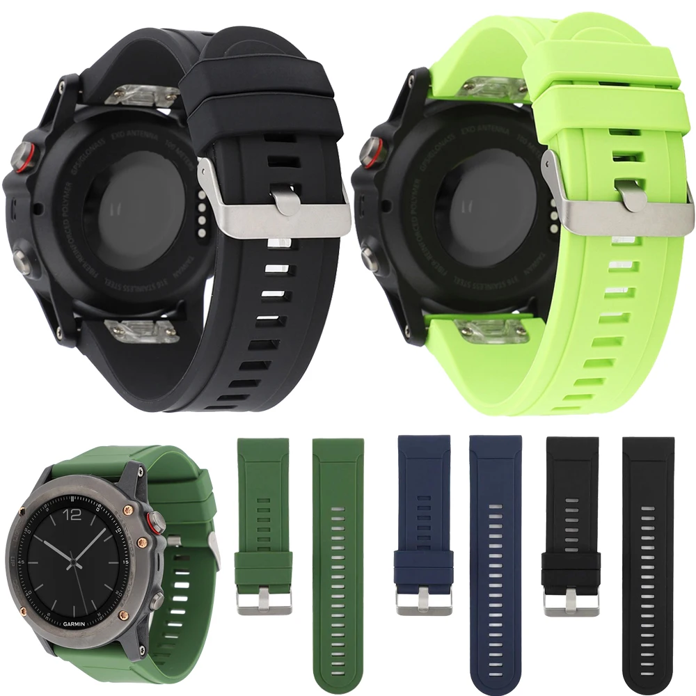 Ремешок для часов 26 22 20 мм для Garmin Fenix 5X5 5S Plus 3 3HR D2 S60 smartwatch Quick Release силиконовый ремешок для наручных часов Easyfit