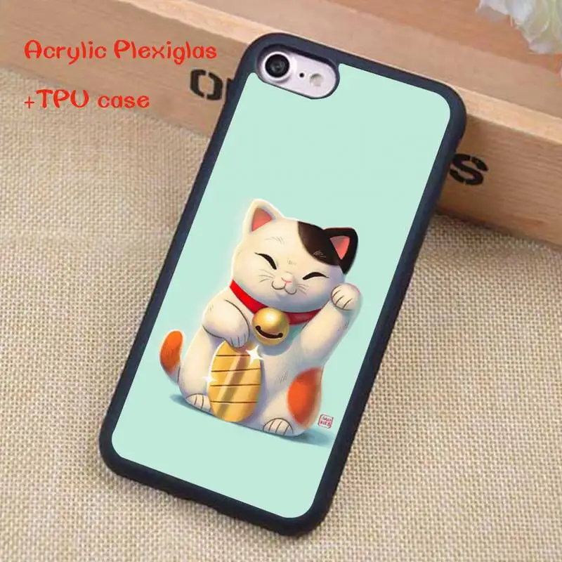 

Lucky Cat Phone Case For iphone 12 pro max case 11 Pro MAX X XR XS SE 2020 6S 7 8 Plus Acrylic Plexiglass TPU