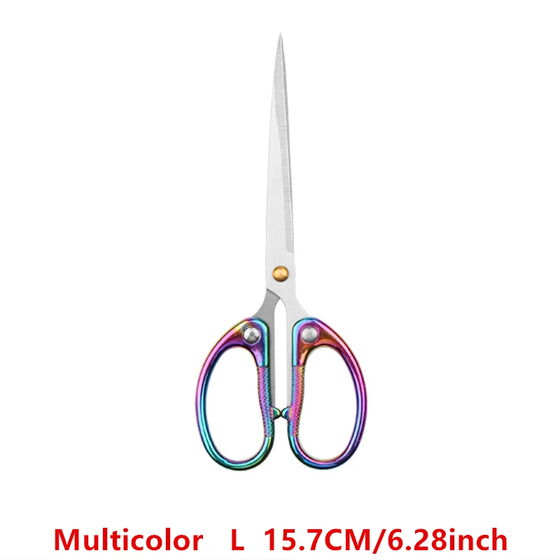 002 Multicolor 1 шт./лот, профессиональные швейные ножницы, прямые и тканевые ножницы для одежды, бытовые канцелярские Офисные ножницы - Цвет: 002 Multicolor