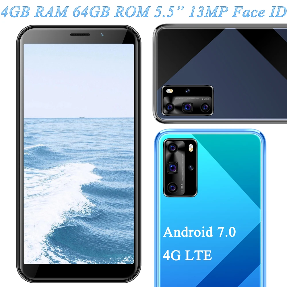 4G LTE Note 9 5 Мп + 13 МП идентификация по лицу 4 Гб ОЗУ 64 ПЗУ разблокированные
