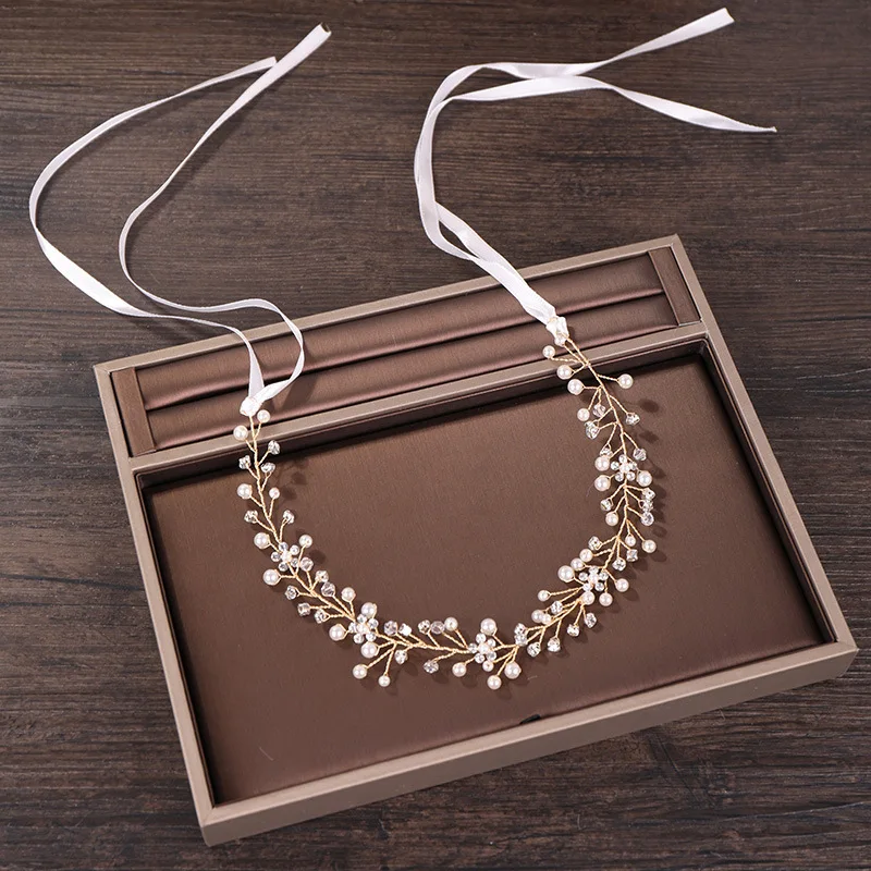 Стразы головной убор с жемчужными ремешками аксессуары для свадебного платья