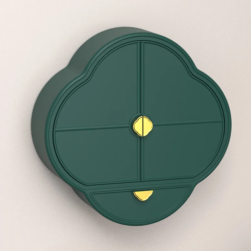 

Wall-mounted makeup organizer, punch-free bathroom cosmetic storage box, dustproof and waterproof bathroom