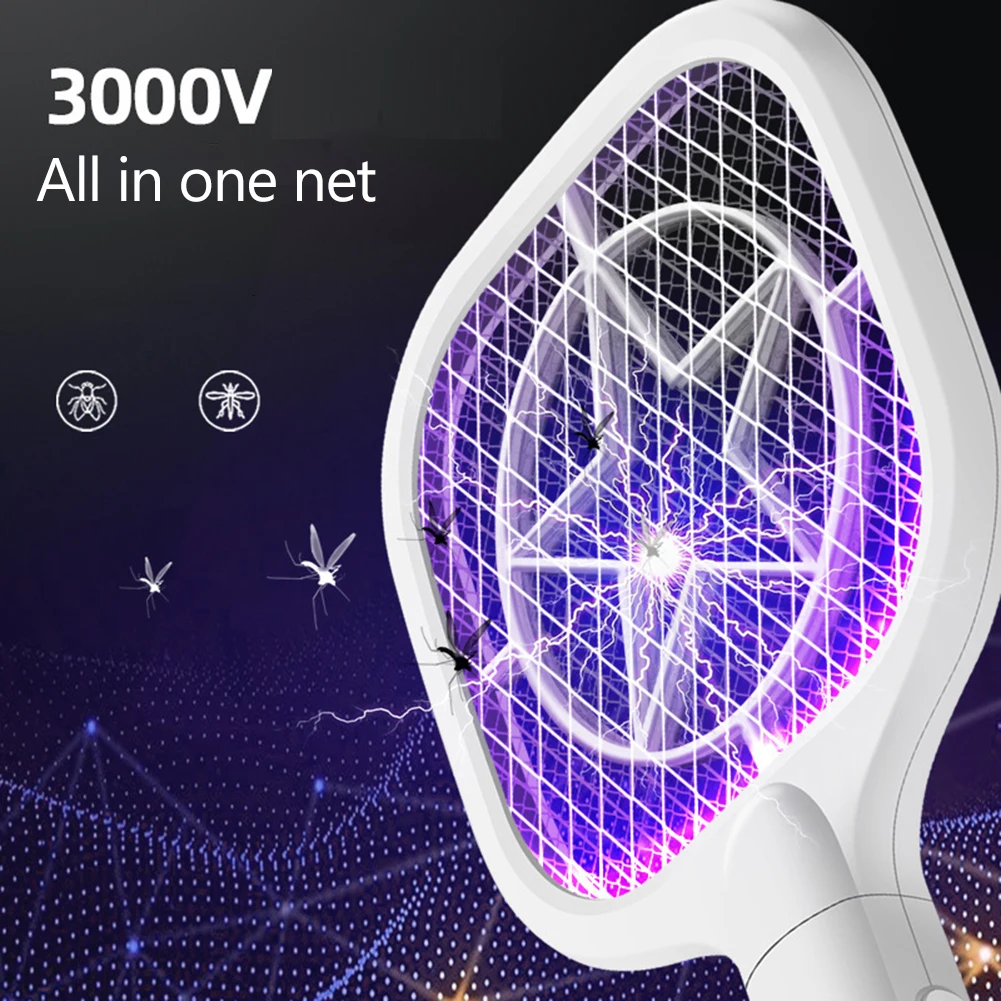 

2 in 1 USB Mosquito Killer Lamp Smart Electric Bug Zapper Insect Killer Rechargeable Swatter Racket Anti Mosquito Flies