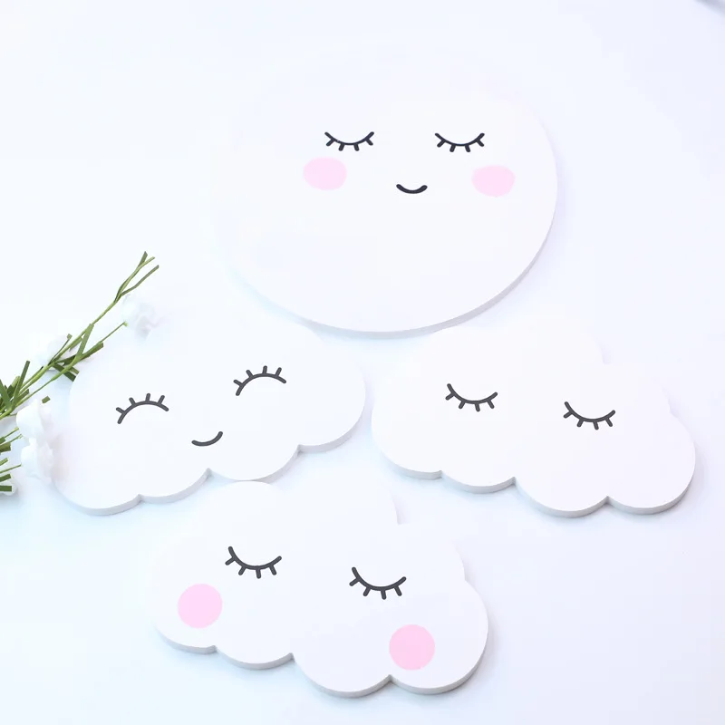 

Decorative Rabbit Clouds Wall Stickers Children Kids Baby Bedroom Wall Sticker Home Decoration Wall Stickers Wooden-Plastic