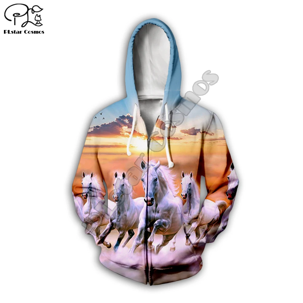 

New 3D sweatshirt Hoodies Men Horse Colorful 3D Print Long Sleeve Fashion Hipster Hoodie Loose Streetwear Pullovers Top MA029