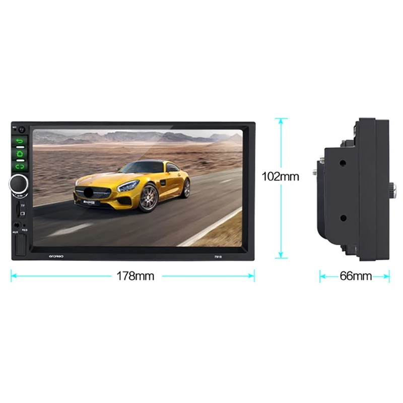 Android 8 1 автомобильный стерео gps Navi MP5 плеер двойной 2Din Wi Fi 7 дюймов 4 ядра BT с 4LED