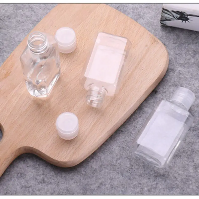 

10pcs 50ml Empty Plastic Bottles Squeezable Travel Bottle for Liquid Flip Top Lid Transparent Container ZXX1103