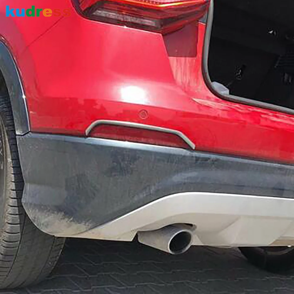 Для Audi Q2 2017 2018 2019 ABS Matte лампа заднего противотуманного фонаря Trim Cover Tail Foglight полоса