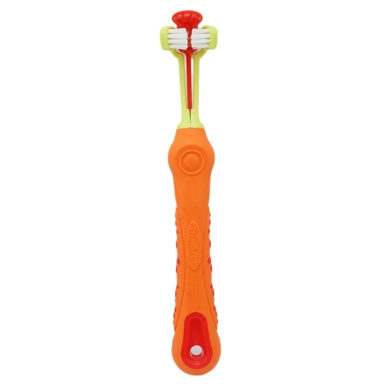 1 шт. принадлежности для чистки собак и кошек случайного цвета зубная щетка