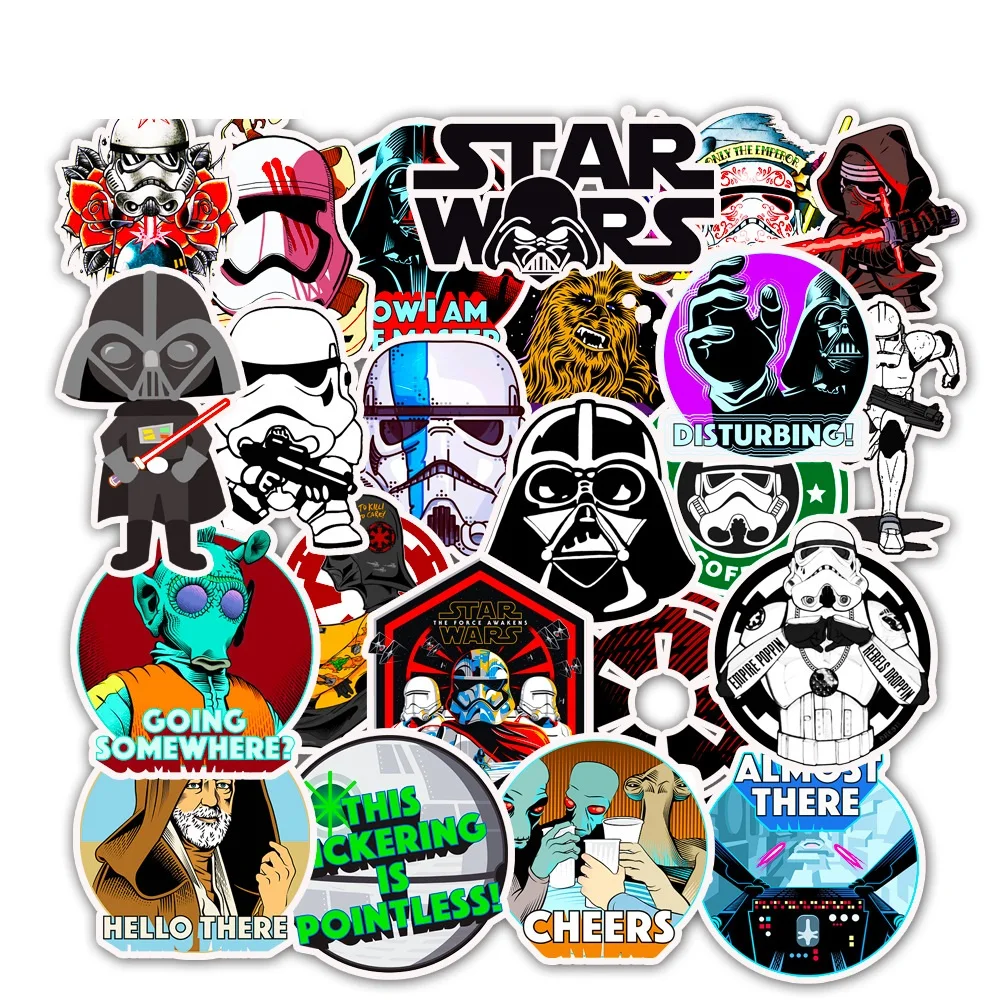 

10/50/100Pcs/Lot Star Wars Stickers For Kids DIY Creative Graffiti Skateboard Luggage Laptop Guitar Fridge Car Doodle Decal