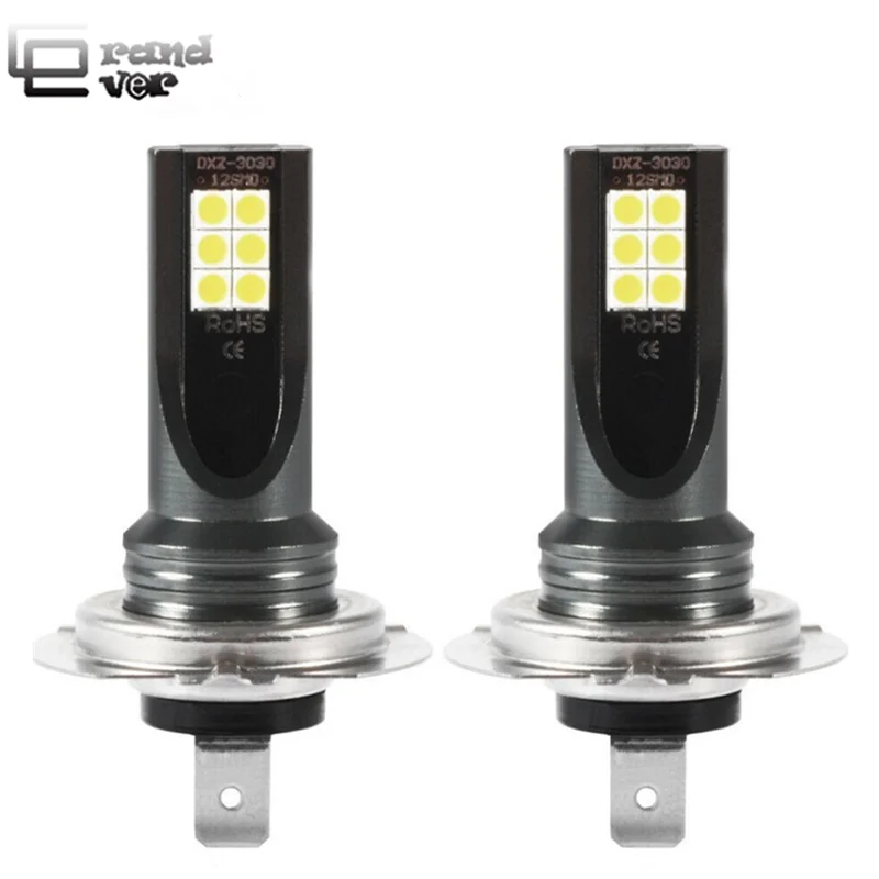 

2PCS Car LED H4 LED Headlight 3030 12LED 60W Daytime Running Light H7 Blub Fog light 6000K H1 H3 H11 Lamp for Car Accessories