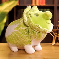 354050cm creative super cute plush pigs arching cabbage super soft stuffed animals vegetables pig pillow sofa bed cushion