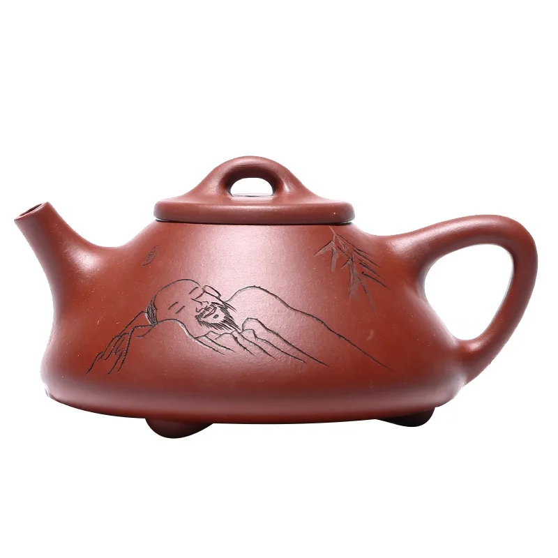 

Yixing purple clay pot origin Dahongpao hand carved ziye Shipiao Teapot Tea Set