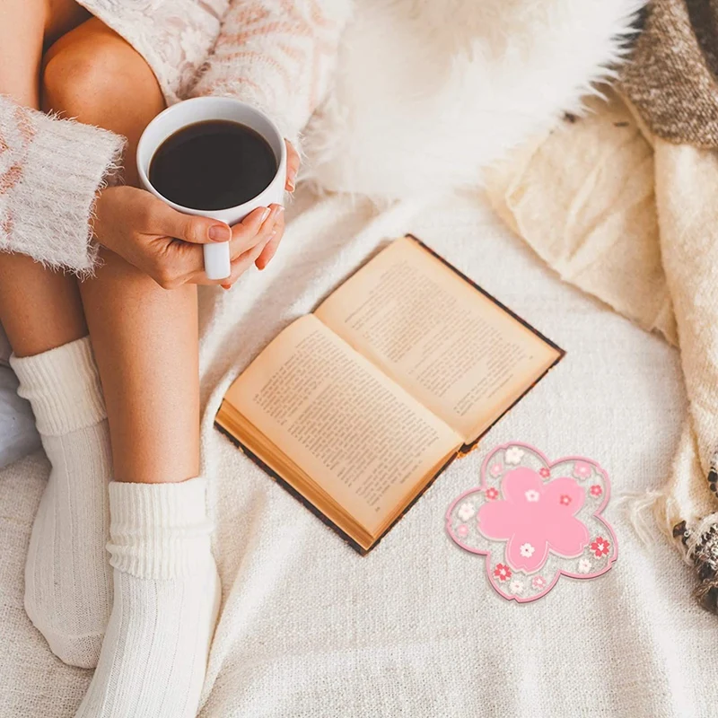 

Sakura Coasters Non-Slip Coaster Drink Cup Mat PVC Coaster Household Tea Coaster Bowl Mat 8 Pieces