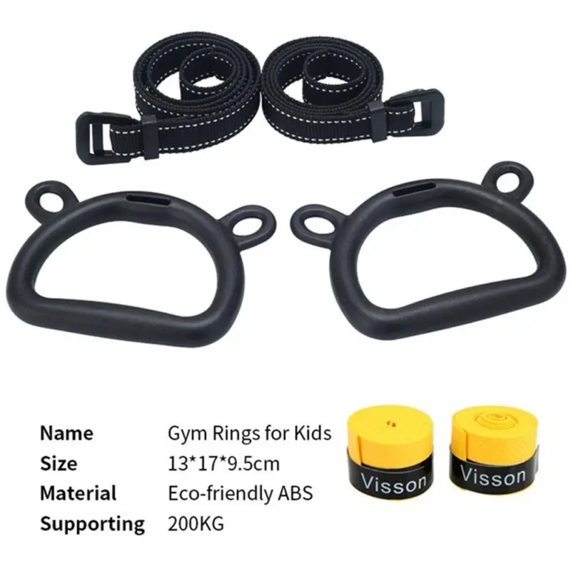 

Gymnastic Rings Children Adult Pull Up Exercise Training Adjustable Strap Handle For Home Gym Train Workout