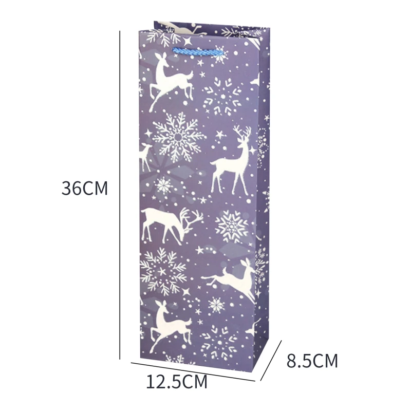 

Christmas Gift Bags Christmas Kraft Paper Bag Red Wine New Year Wine Bottle Bag Household Items 2021 New