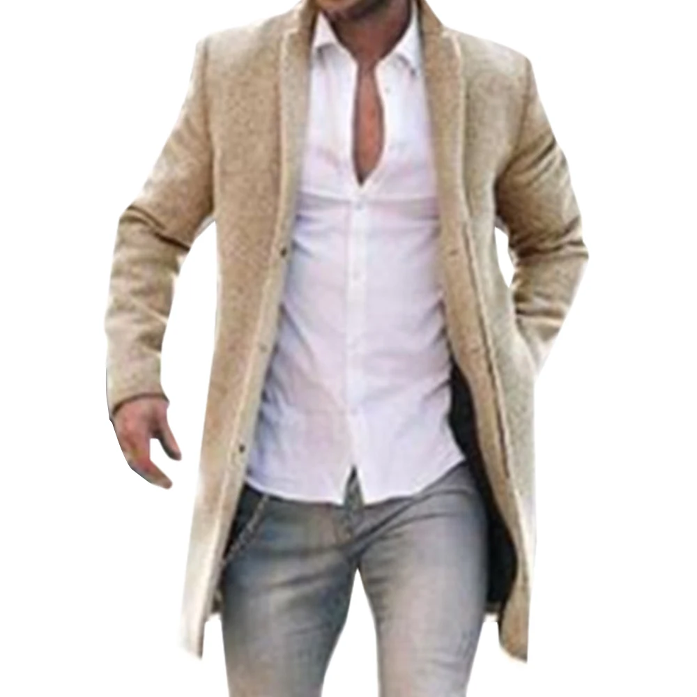 

Men's Fashion Trench Coat Solid Jacket Straight England Style Mens Clothing Casual Coat Male Jacket Casual Trench Coat Men