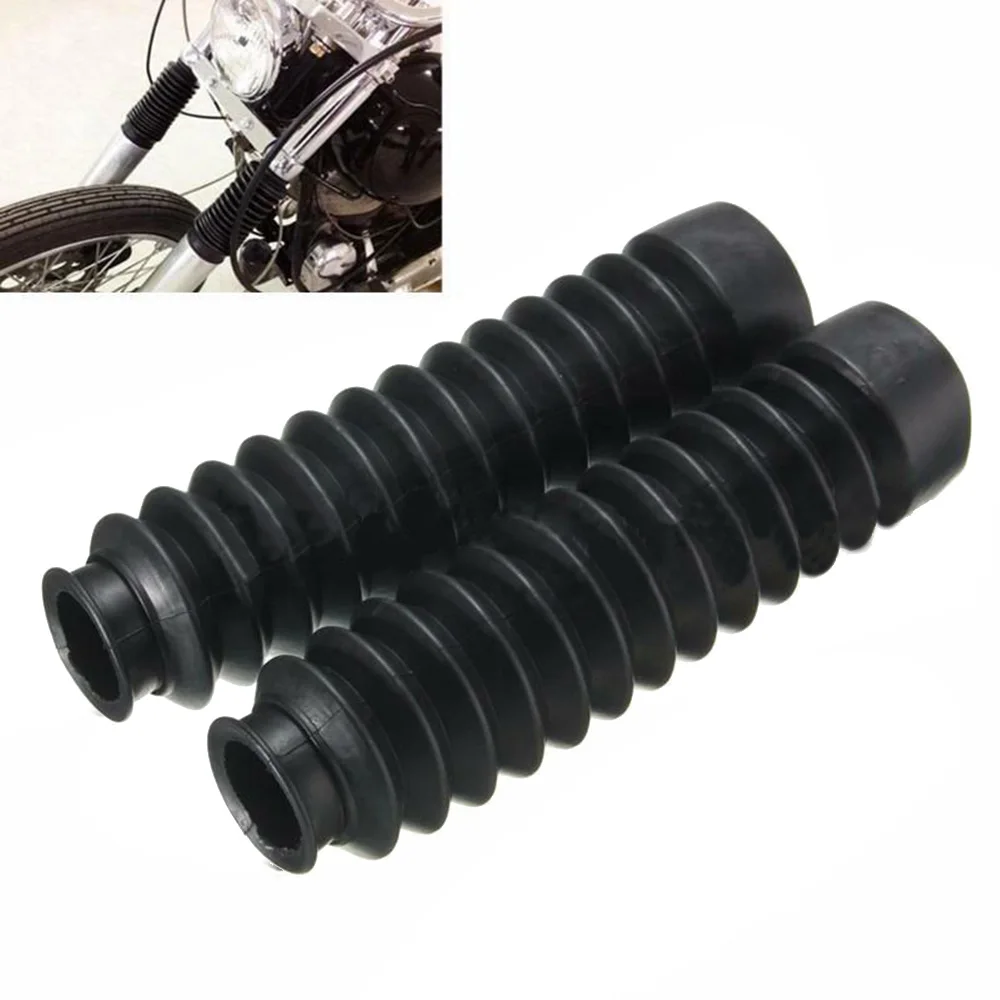 

2pcs Bellows Bellows Universal Motorcycle Rubber Boot 13 Section Black