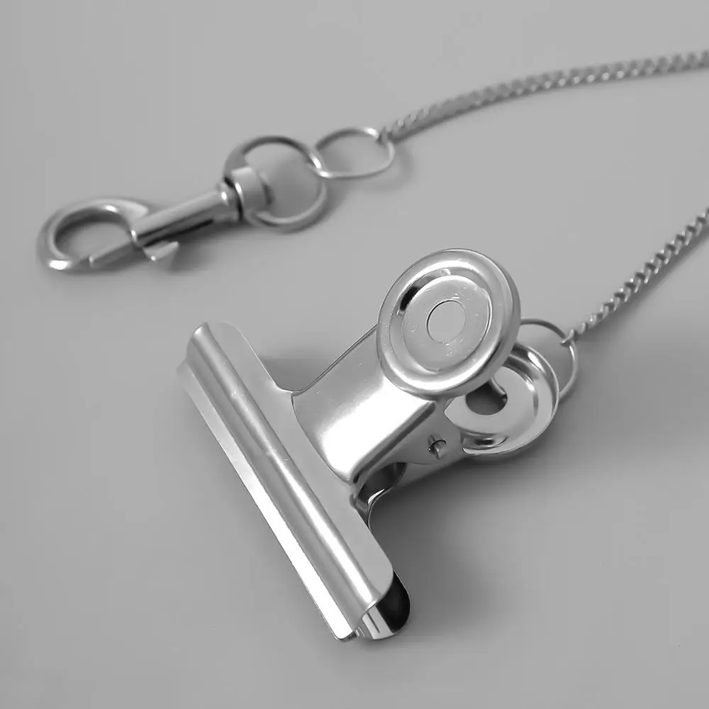 

IngeSight.Z Punk Street Hip Hop Stainless Steel Belt Key Chain Vintage Silver Color Long Waist Pants for Women Men Jewelry Gifts