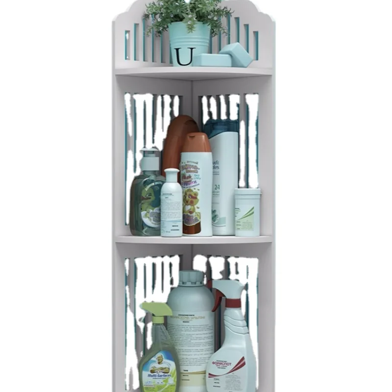 

Стеллаж для хранения в ванной комнате напольный треугольный стеллаж для хранения принадлежности для ванной комнаты угловой Стеллаж фантас...