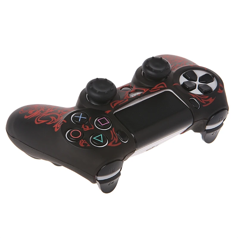 Дракон силиконовый защитный чехол для джойстика рукав с 2 Джойстик Кепки PS4