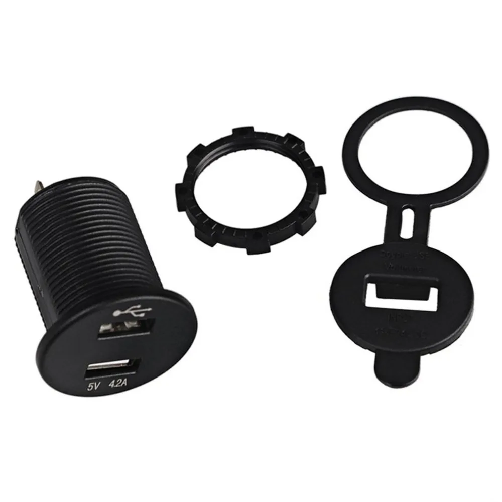 12 V/24 V автомобиль 4.2A Dual USB розетка Напряжение вольт метр судовая Панель Универсальный Мощность разъем