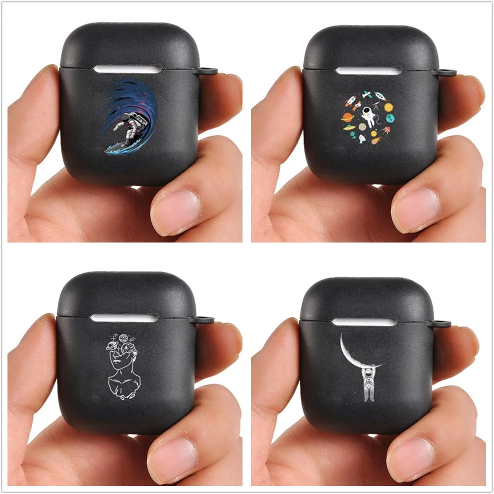 

Чехол с космосом для Airpods 1 2, Чехлы, мягкий силиконовый защитный чехол для наушников Sky Galaxy астронавт, чехол для Apple Airpods