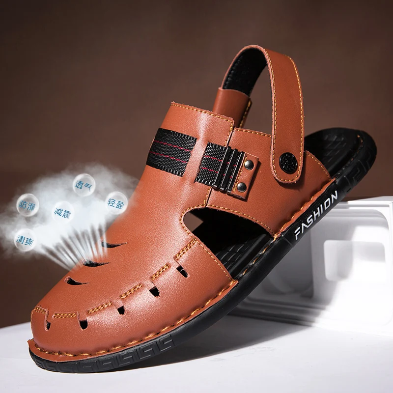 

Sandalias De Cuero Para Hombre Men 39 S Sandals Gladiator For Mens Toe Loop Summer Genuine Leather Breathable Casual Holes