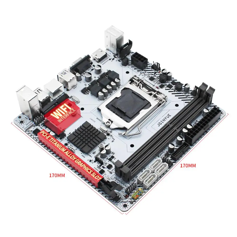 Verkaufen JINGYUE B85 Motherboard LGA 1150 Set Kit Mit Kühlung Intel CORE I5-4690 CPU DDR3 2*8GB RAM M.2 NVMe WIFI Mainboard B85I-PLUS