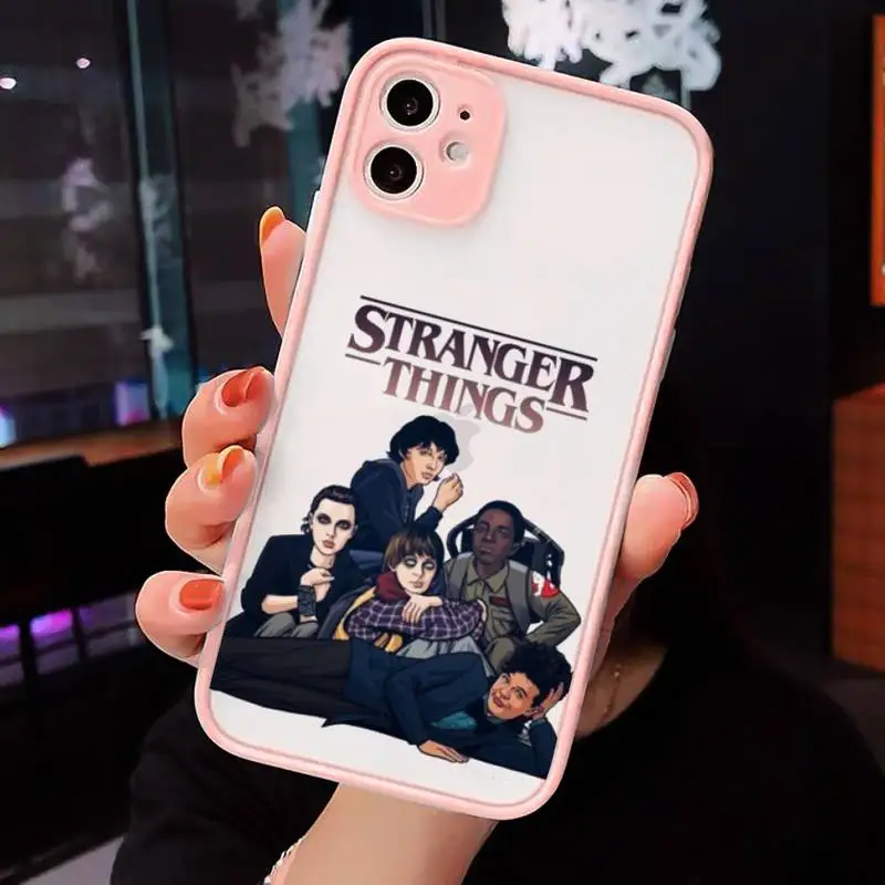 

American TV series Stranger things Phone Cases matte transparent For iphone 7 8 11 12 plus mini x xs xr pro max cover