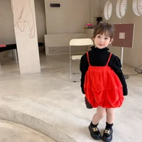 childrens clothing 2021 autumn and winter new girl korean lantern suspender skirt baby girl western style skirt cute skirt