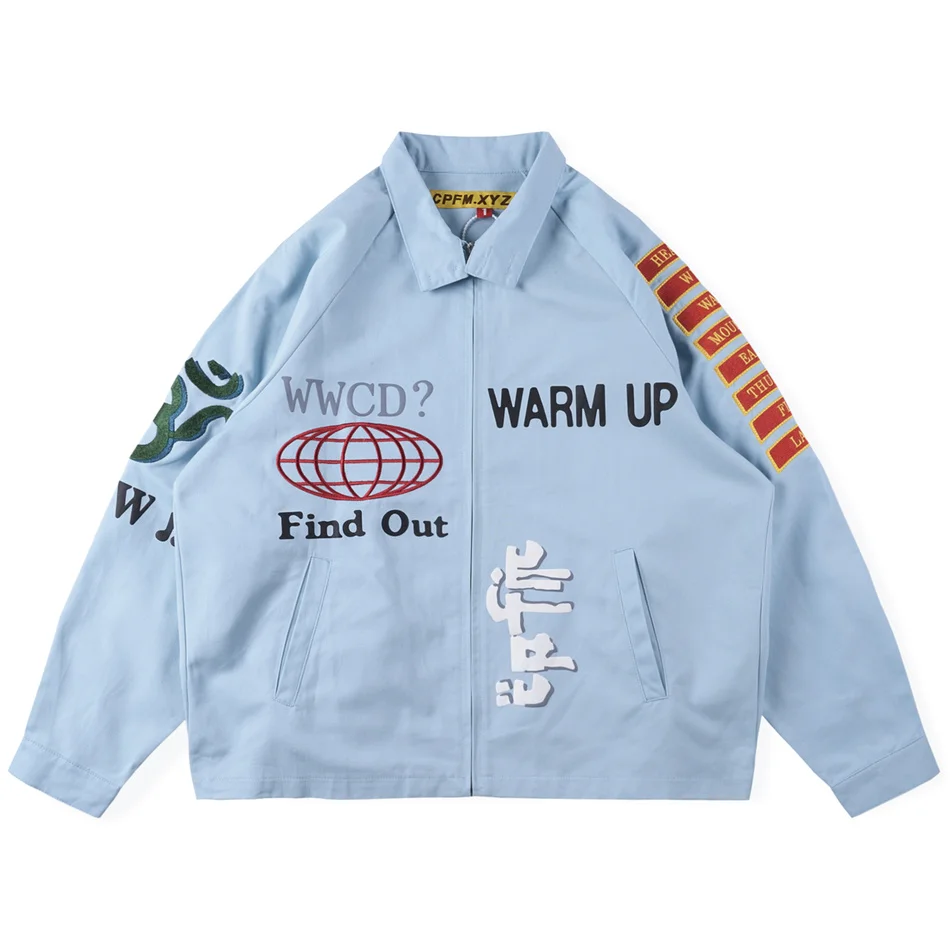 

Полевая куртка 2021ss CPFM.XYZ Discovery Team для мужчин и женщин, мужская вышитая Солнечная куртка, Мужская куртка с вышивкой