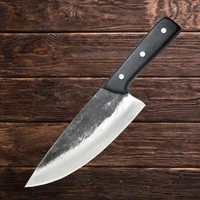 handmade forged high carbon steel traditional chinese chef knife with wood handle meat cleaver professional slaughter knives