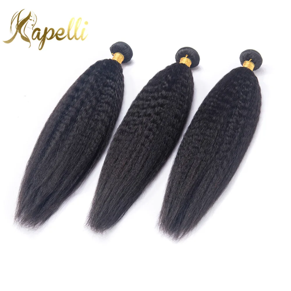 Кудрявые прямые волосы бразильское наращивание волос Плетение Пучков 100%