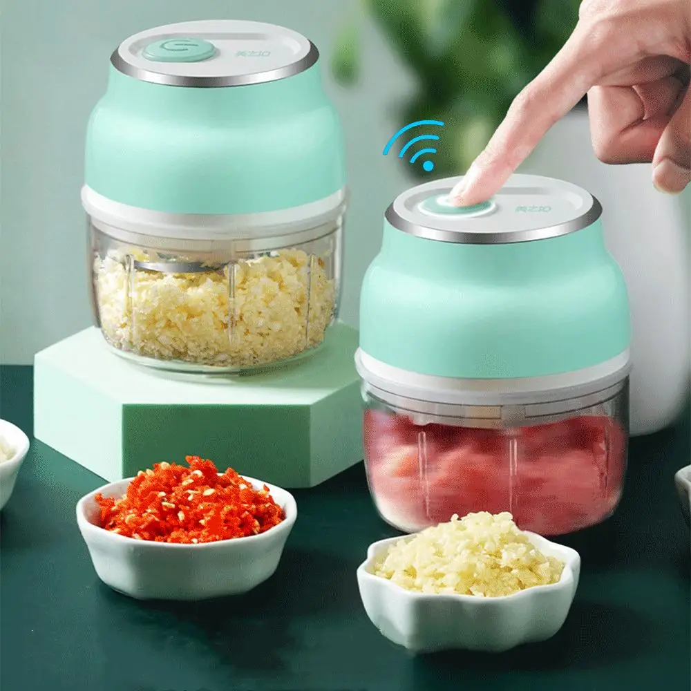 

Kitchen Gadget Masher Machine Electric Garlic Food Vegetable Chopper Squeezer Meat Grinder Mini Crushed Garlic Artifact