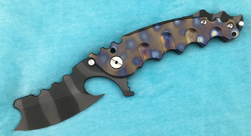 LEMIFSHE war ball bearing Flipper folding knife VG10 blade TC4 titanium alloy handle camping hunting outdoor fruit knife EDC too