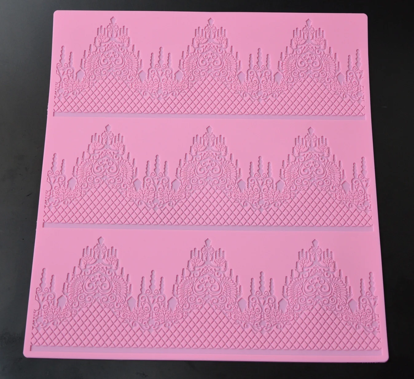 

Новый большой размер Корона кружева коврик помадка торт силиконовые формы украшения торта инструменты День рождения Свадебные украшения ...