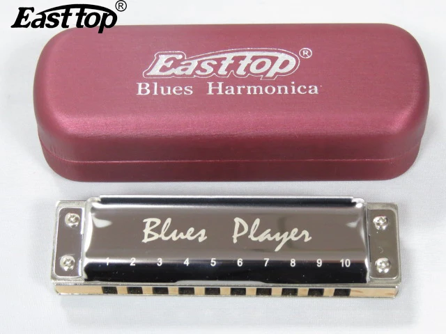 EASTTOP PR020W musical instruments 10 holes two screws one side big open on back new diatonic professional wood comb harmonica | Спорт и
