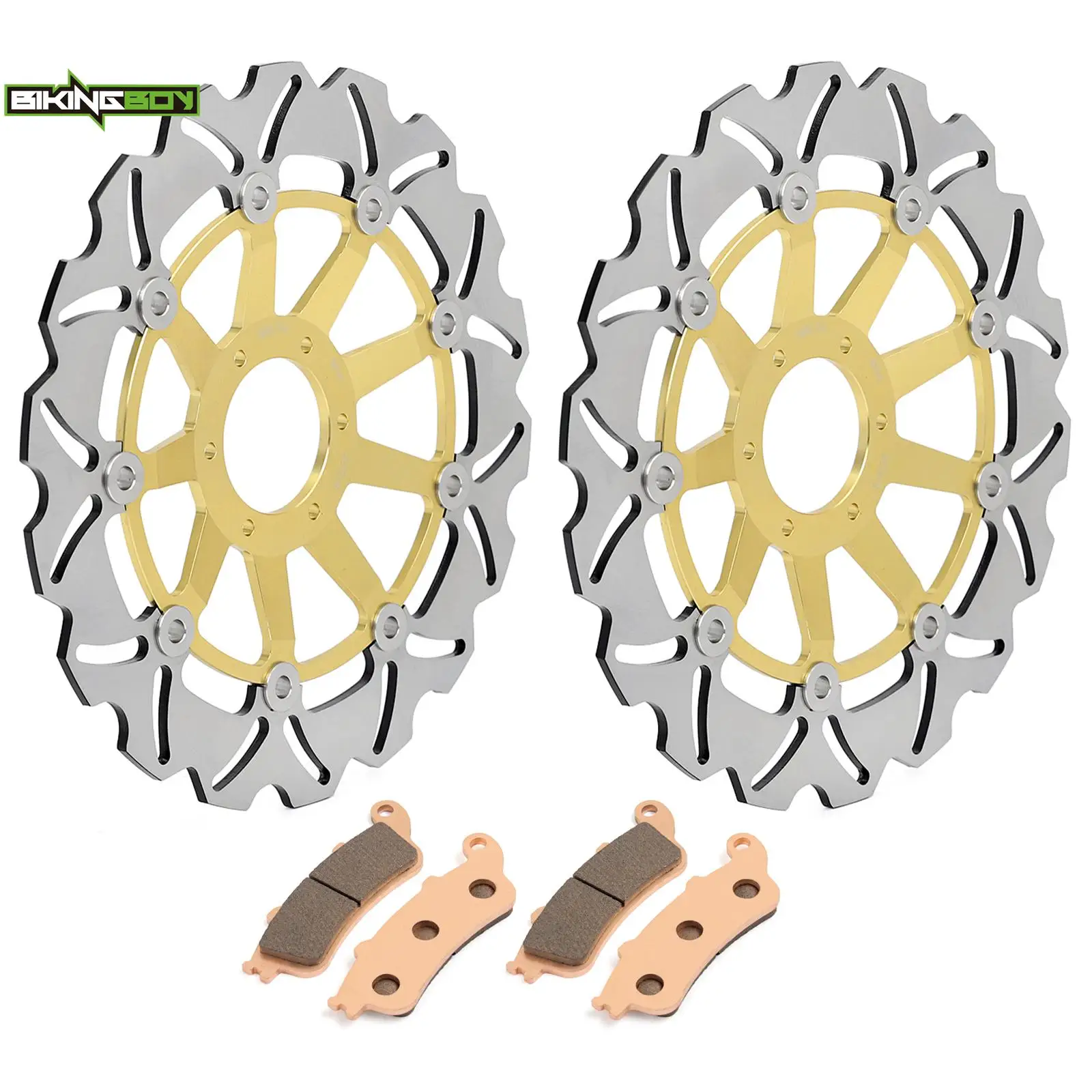 Фото Тормозные диски и колодки BIKINGBOY для VFR 800 / F Interceptor 98-05, XL1000V Varadero 99-06, Goldwing GL 1800 / ABS 01-17 №2
